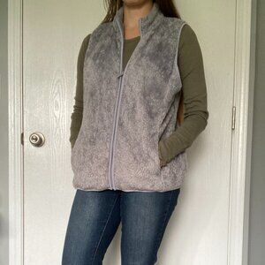 Croft & Barrow grey faux-fur vest